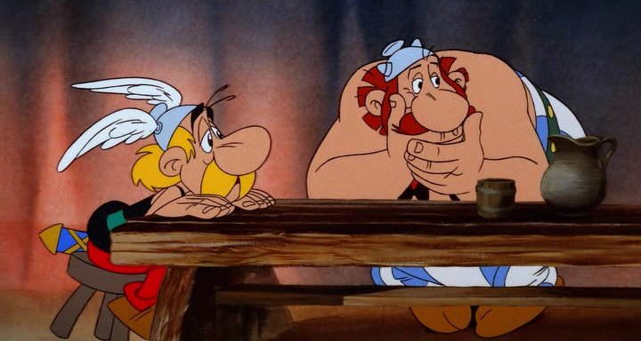Большой бой Астерикса / Asterix and the Big Fight (Asterix et le coup du menhir) / 1989 / ДБ / BDRip